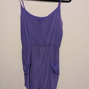 Wilfred Aritzia Purple Button Front Mini Dress